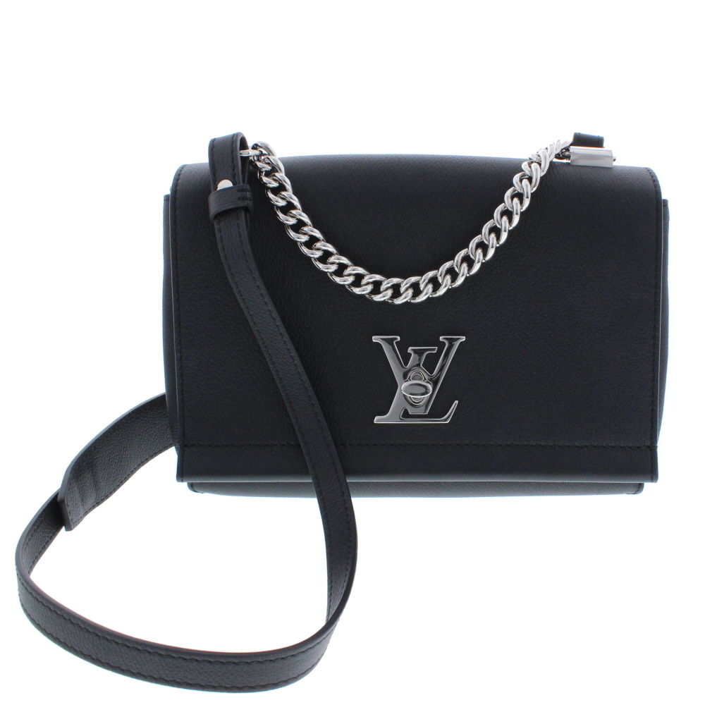 Louis Vuitton Lock Me 2 BB Noir Black 2way Shoulder Bag